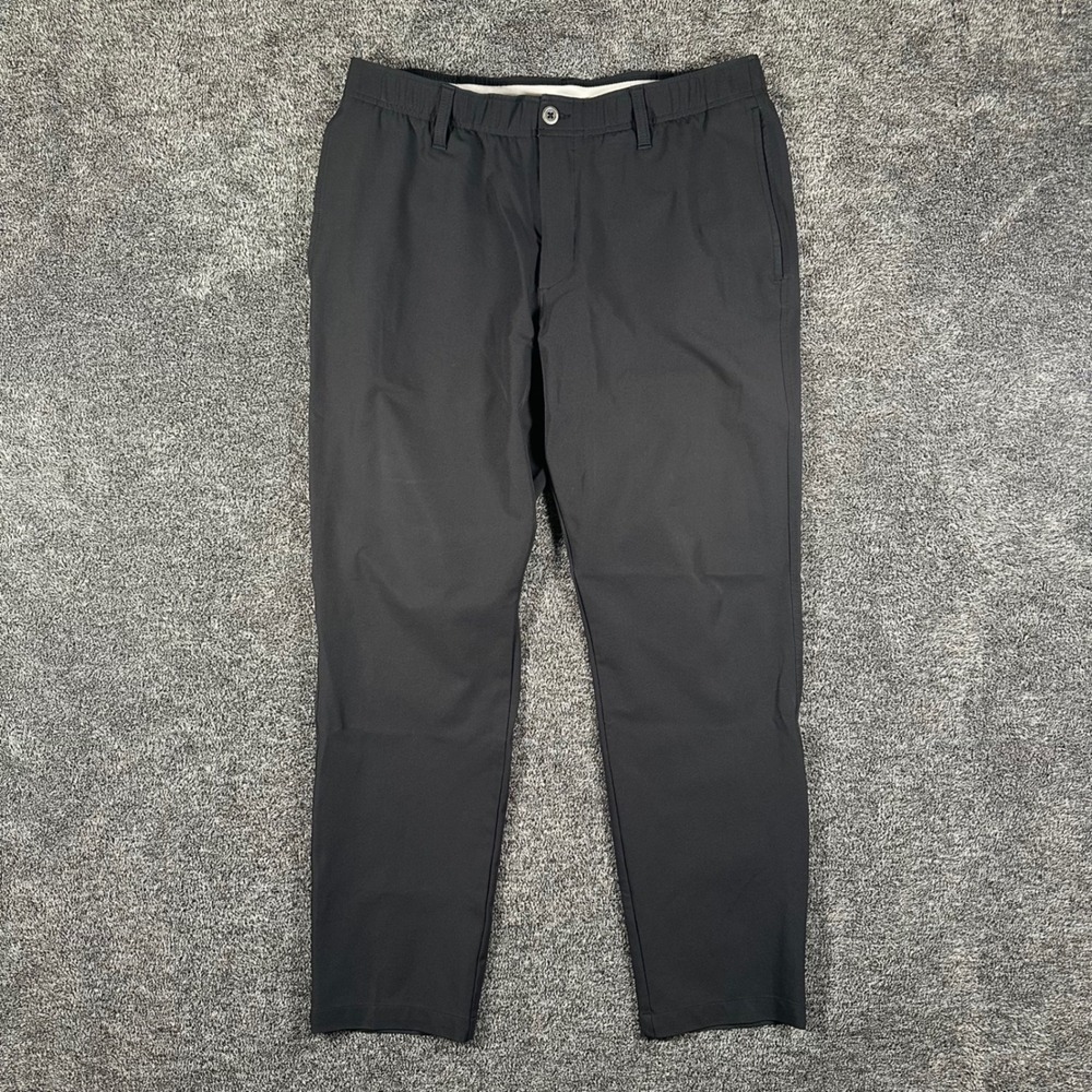 Under Armour Pants Mens 36x30 Golf Trousers Black Stretch Performance Tapered